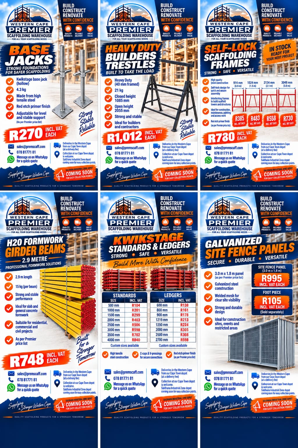 H20 formwork girder beams shown in a supplied WC advertisement